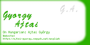 gyorgy ajtai business card
